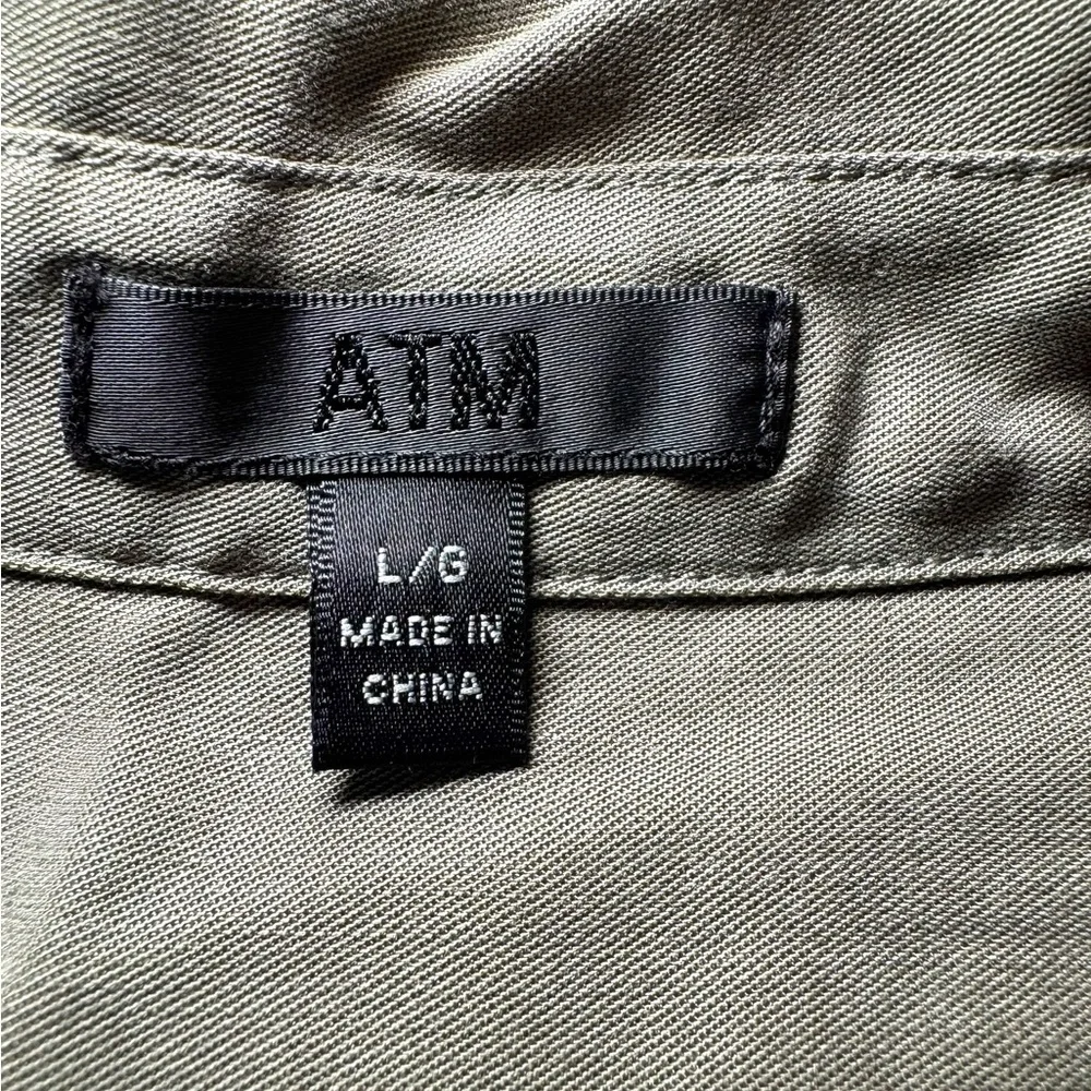 ATM Anthony Thomas Melillo Army Green Utility shorts‎ romper Size L EUC